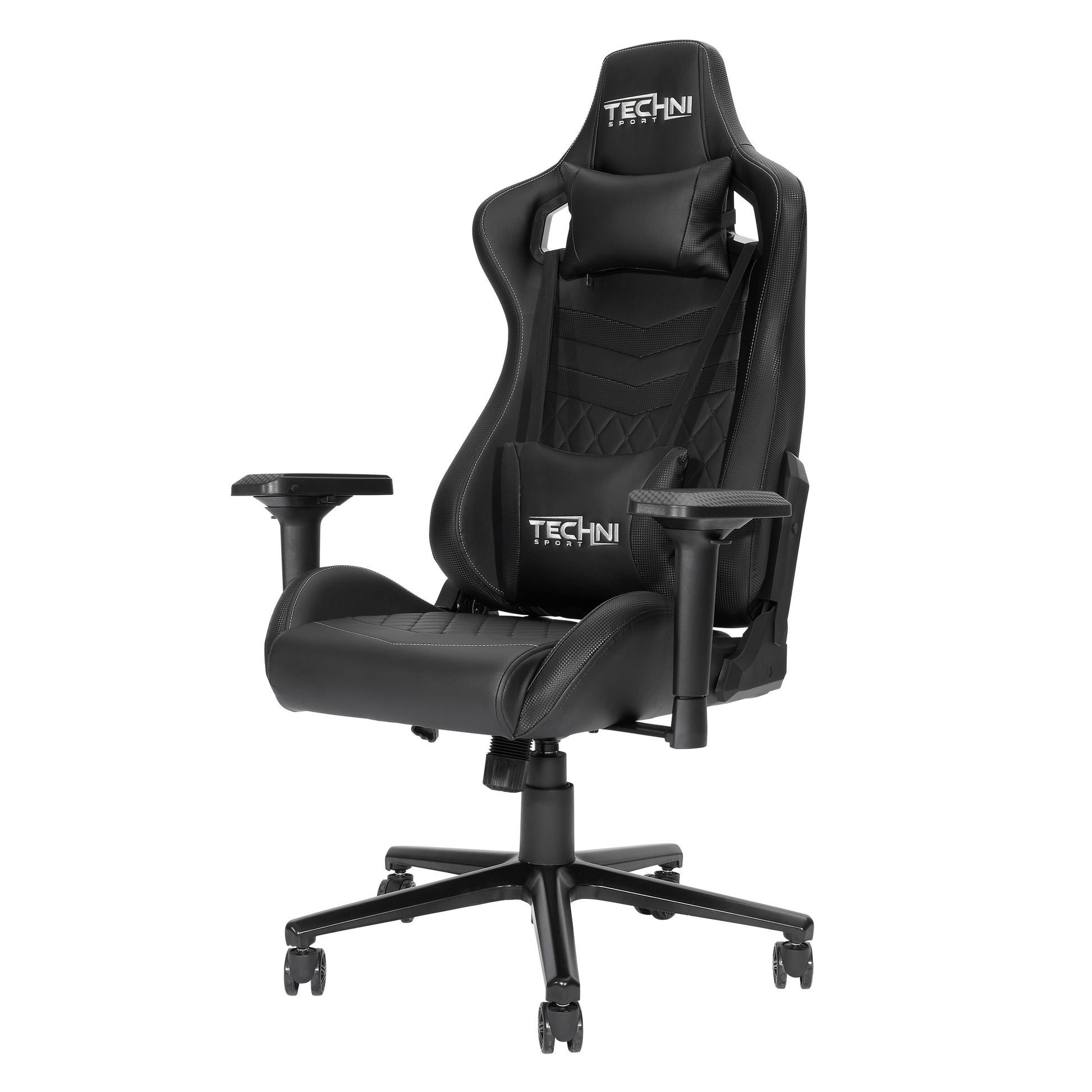 Techni Sport TS-83 Ergonomic High Back Racer Style PC Gaming Chair, Black PU Leather