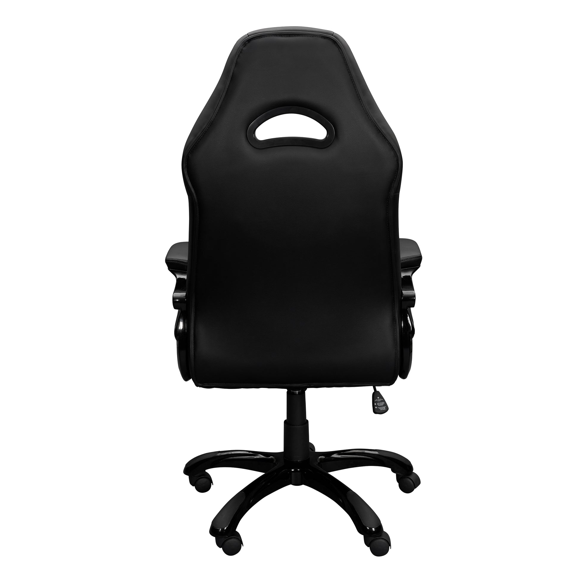 Techni Mobili High Back Executive Sport Race Office Chair, Black PU Leather