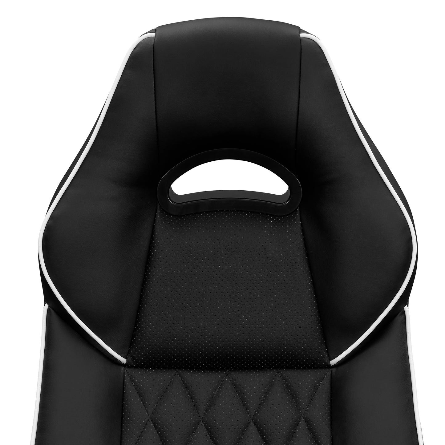 Techni Mobili High Back Executive Sport Race Office Chair, Black PU Leather