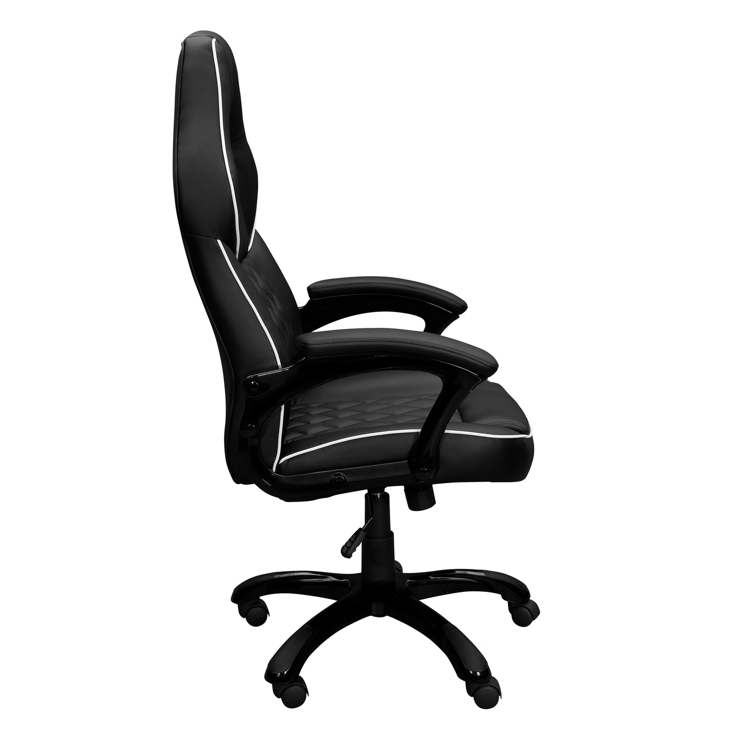 Techni Mobili High Back Executive Sport Race Office Chair, Black PU Leather
