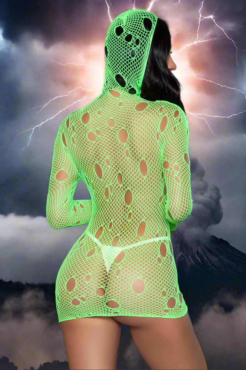 Hooked on You Mini Dress / Bodystocking in 3 Sexy Color Choices