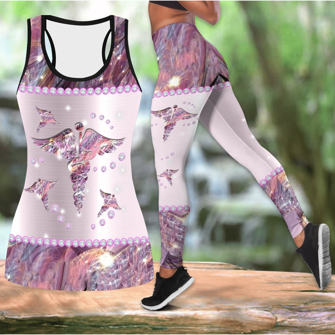 Medical Profession Yoga Top and Pants Set in Size S, M, L, or XL