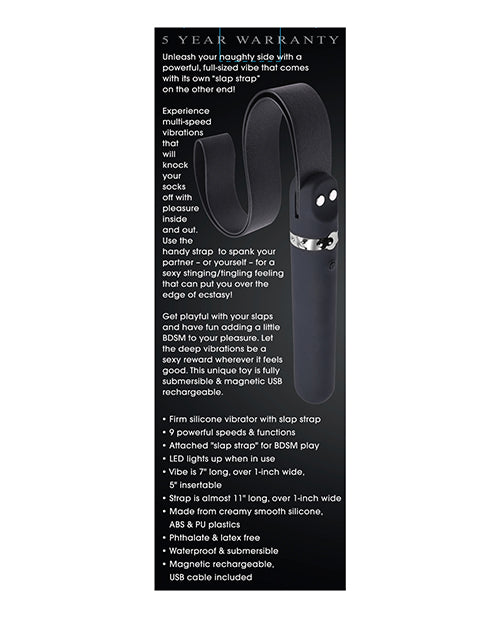 Adam and Eve Spank Me Vibe - Black