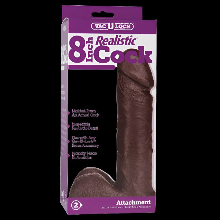 Vac-U-Lock 8" Realistic Cock