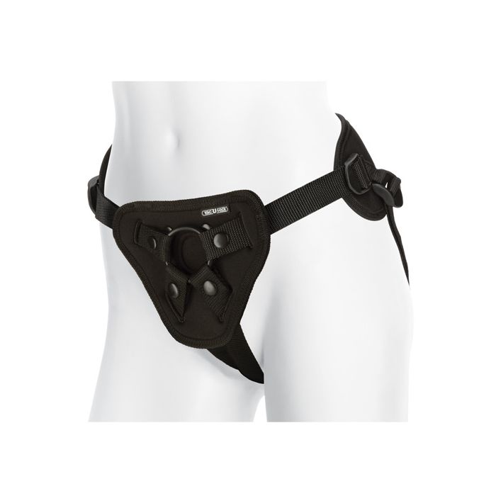 Vac-U-Lock Supreme Harness with Vibrating Plug