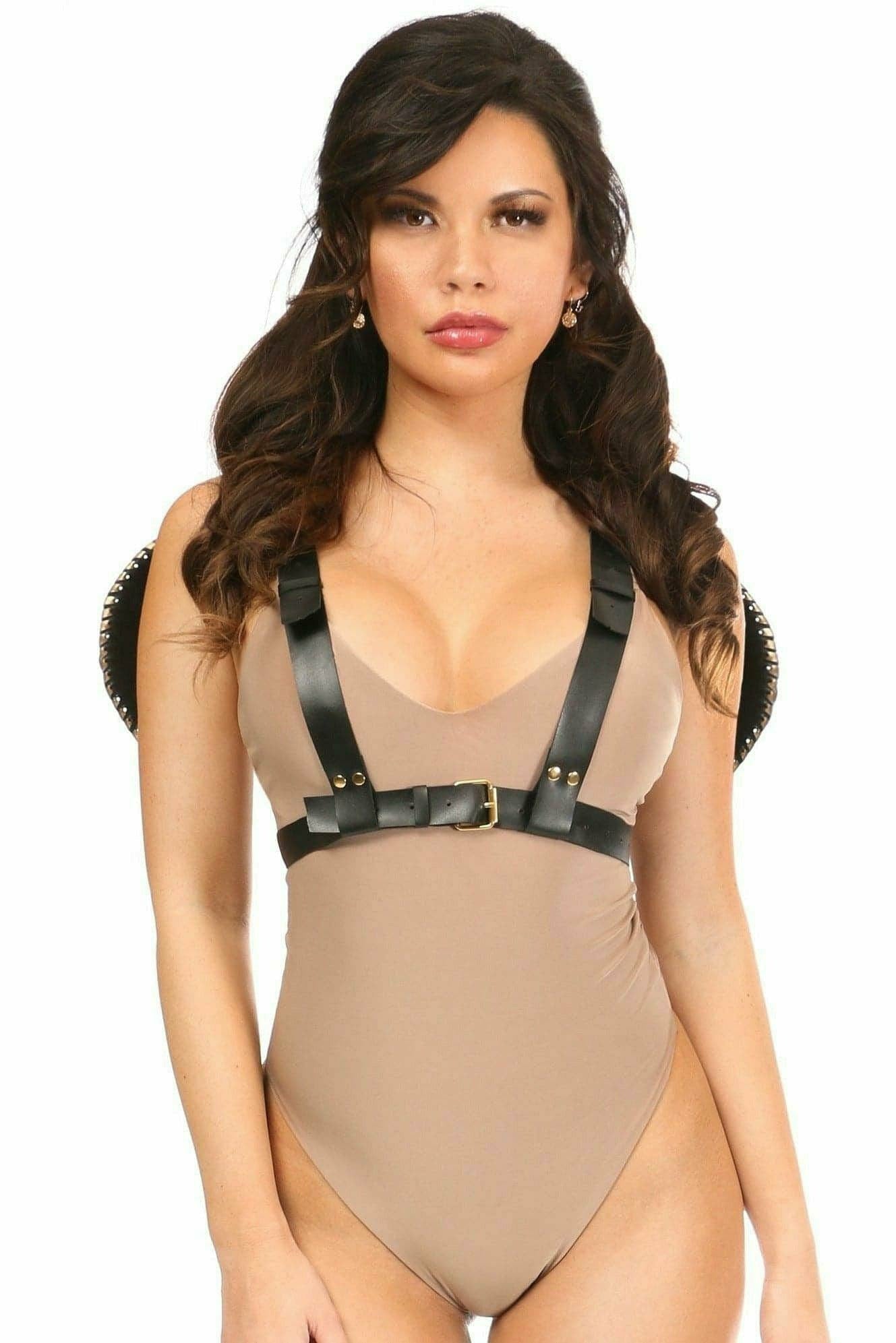 Black and Gold Vegan Leather Angel Wings