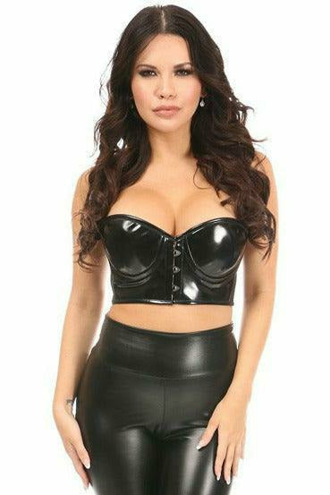 Lavish Black Patent PVC Underwire Short Bustier – Bikini Vegas