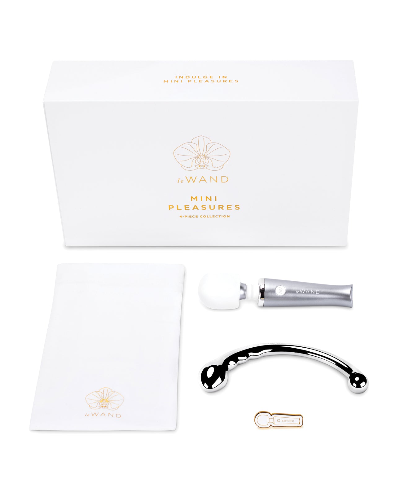 Le Wand Mini Pleasures 4 Piece Kit - Chrome