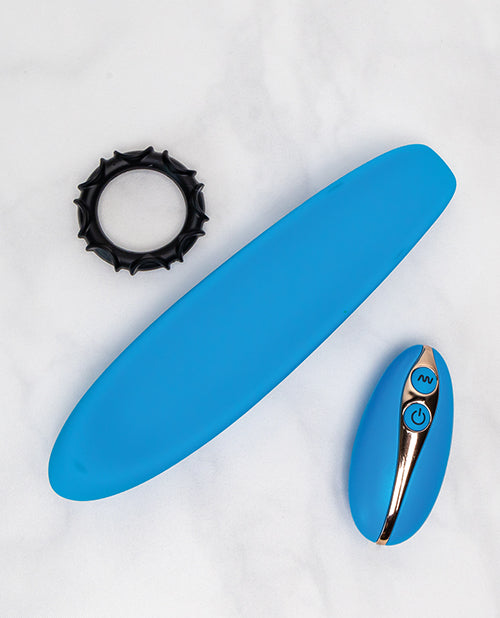 2ChooseLove The LuvSlide Couples Vibrator with Remote - Blue