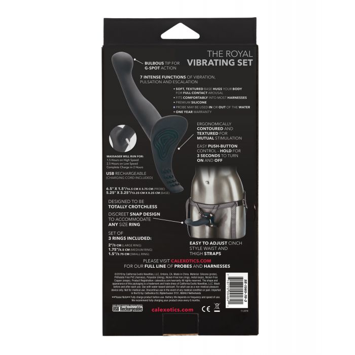 Her Royal Harness The Royal Vibrating Set - Black