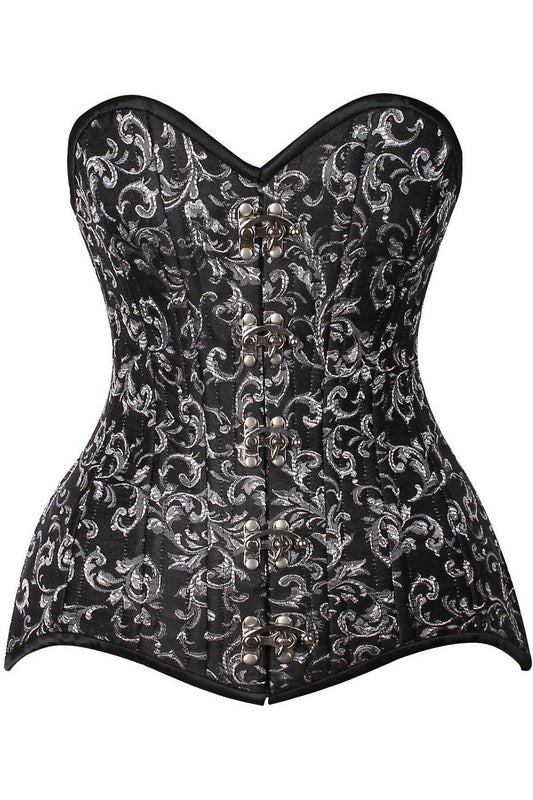 Top Drawer Curvy Brocade Double Steel Boned Overbust Corset in Size XS, S, M, L, XL, 2X, 3X, 4X, 5X, or 6X
