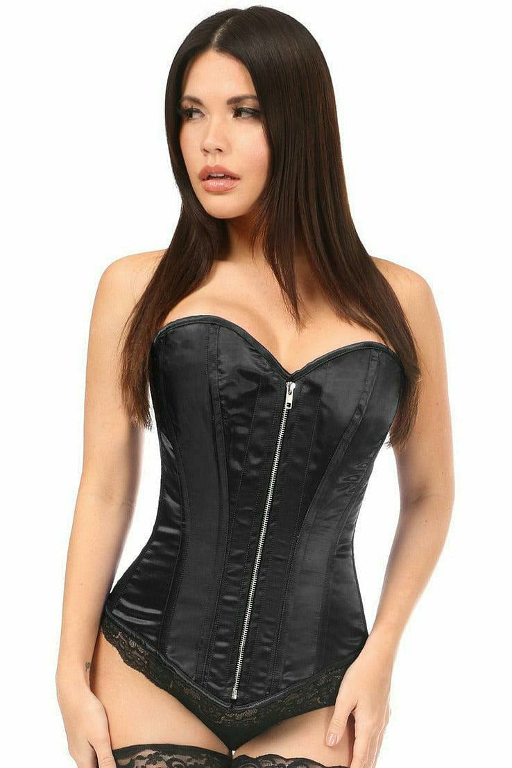 Top Drawer Classic Satin Steel Boned Corset in 7 Color Choices in Size S, M, L, XL, 2X, 3X, 4X, 5X, 6X