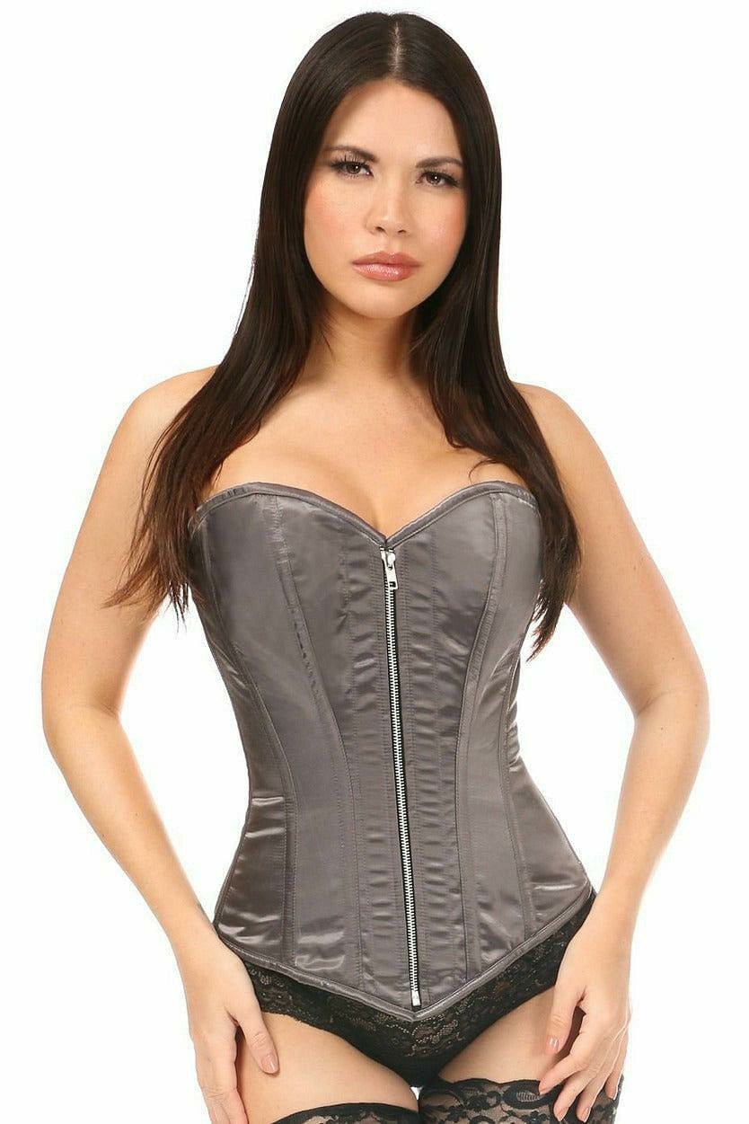 Top Drawer Classic Satin Steel Boned Corset in 7 Color Choices in Size S, M, L, XL, 2X, 3X, 4X, 5X, 6X