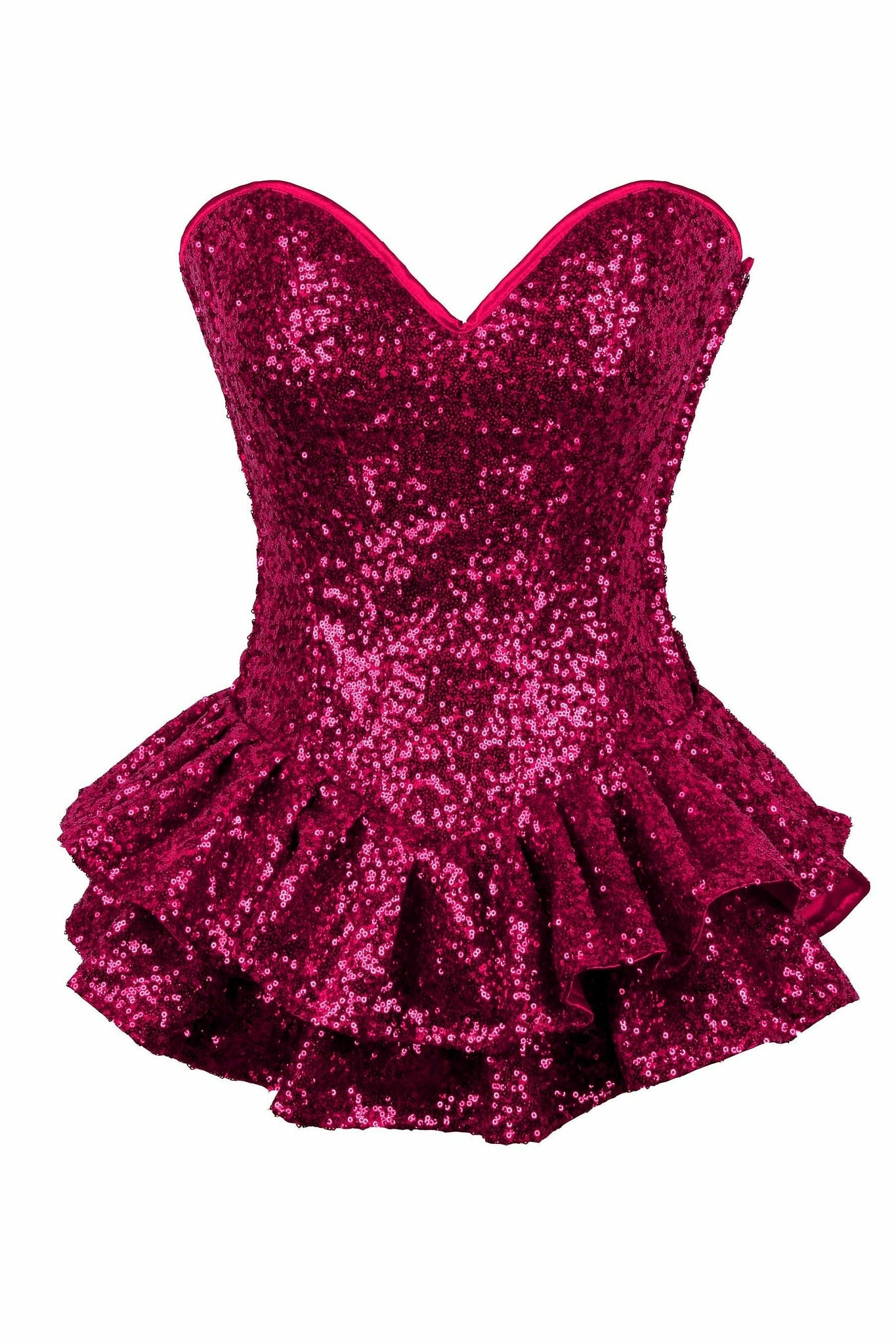 Sequin Steel Boned Mini Corset Dress by Daisy Corsets in 6 Color Choices in Size S, M, L, XL, 2XL, 3XL, 4XL, 5XL, 6XL