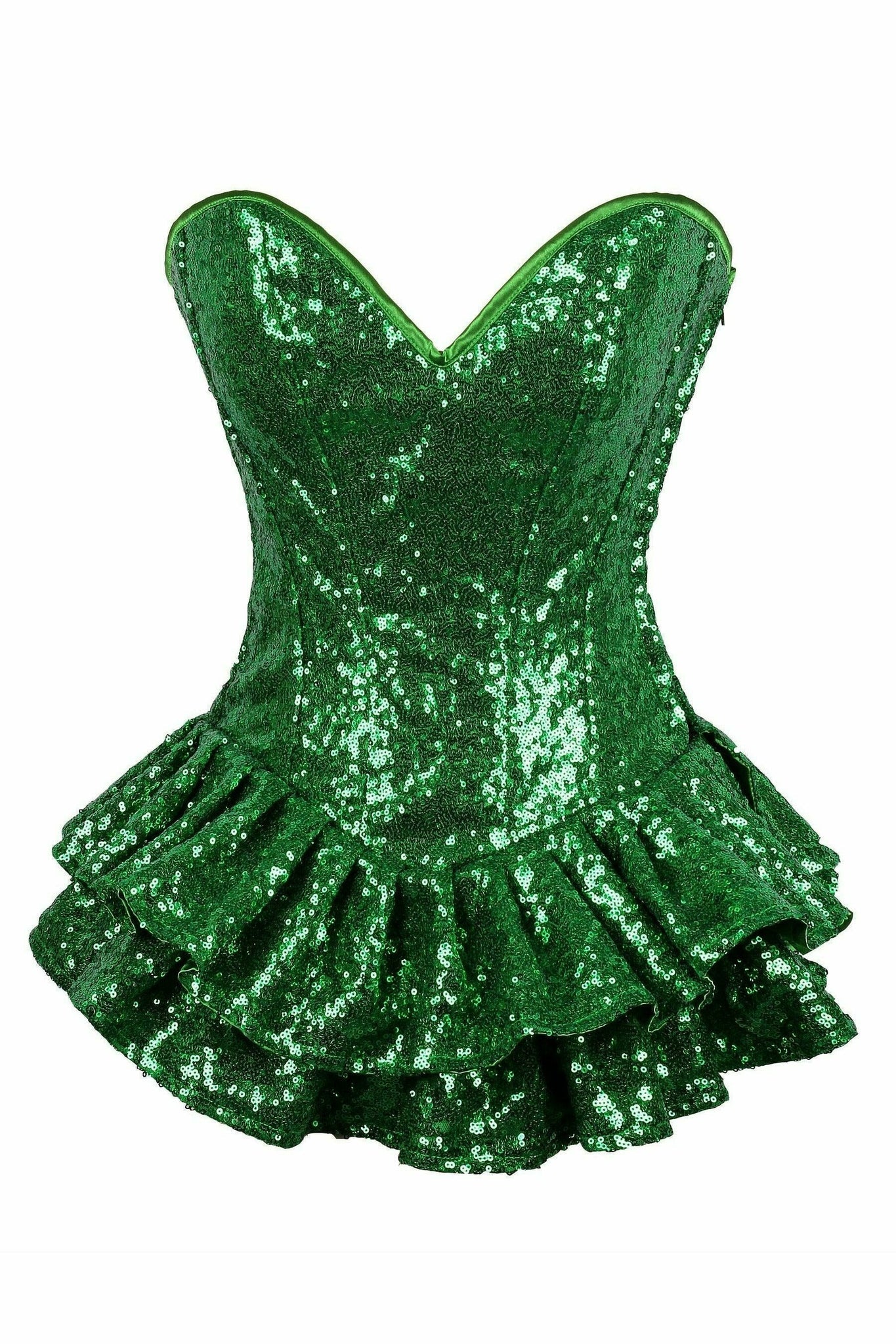 Sequin Steel Boned Mini Corset Dress by Daisy Corsets in 6 Color Choices in Size S, M, L, XL, 2XL, 3XL, 4XL, 5XL, 6XL