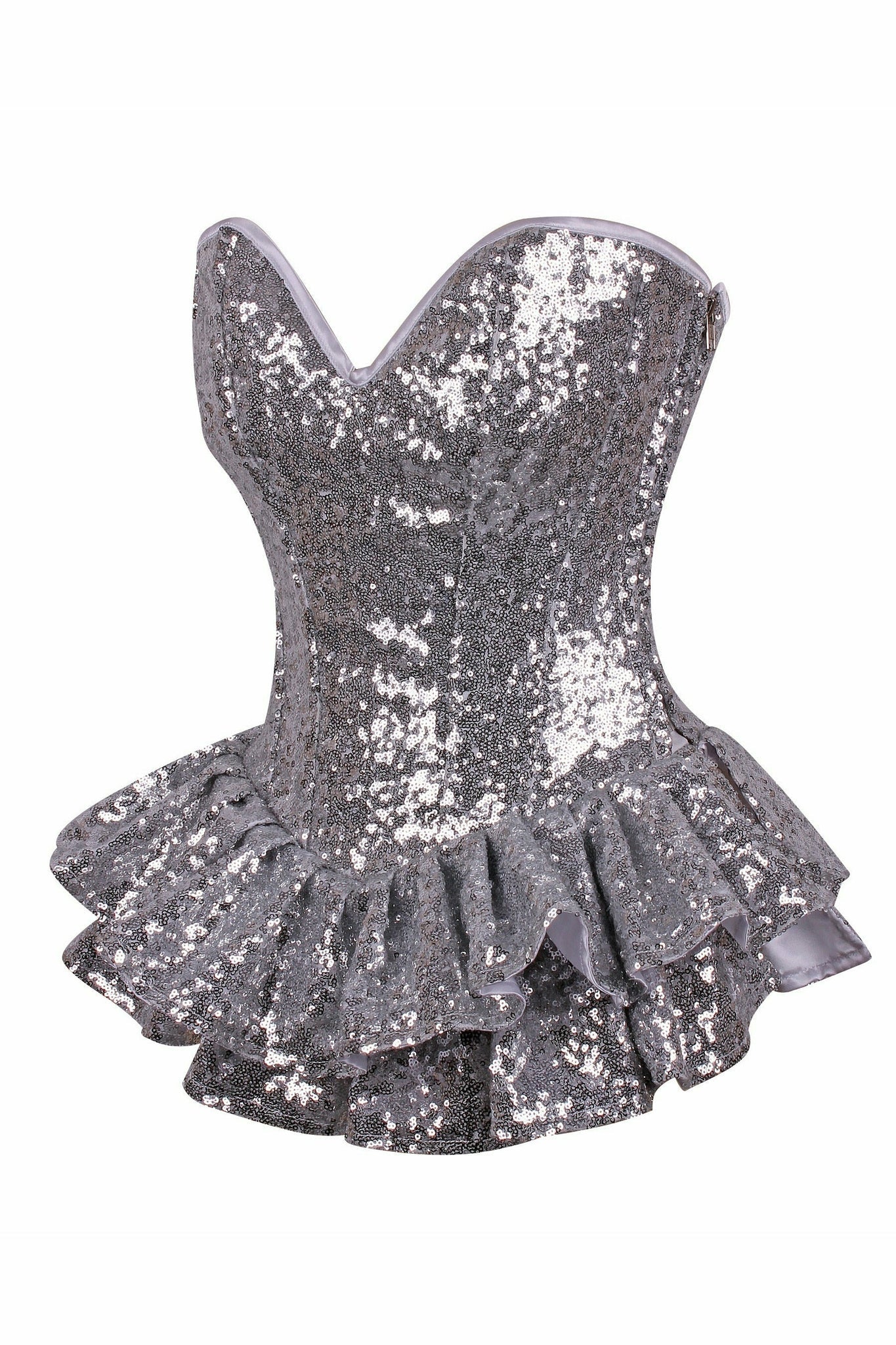 Sequin Steel Boned Mini Corset Dress by Daisy Corsets in 6 Color Choices in Size S, M, L, XL, 2XL, 3XL, 4XL, 5XL, 6XL