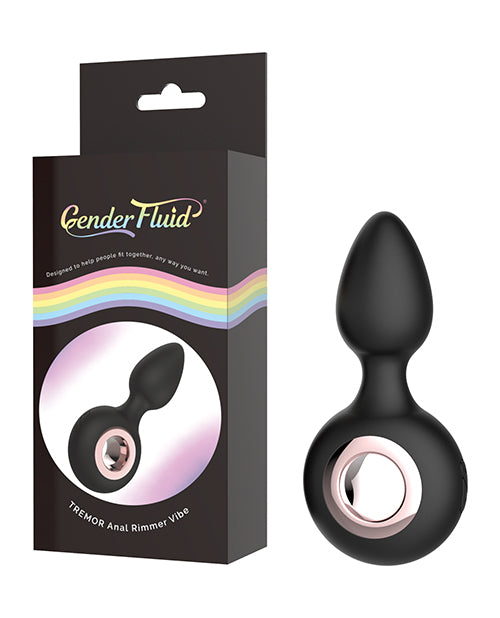 Gender Fluid Tremor Ring Plug Anal Vibe Combined with Bullnose Nipple Clamps