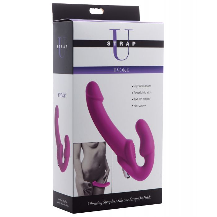 Vibrating Silicone Strapless Strap on Dildo 6 Inches Insertable