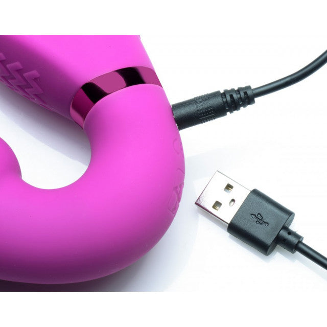 Inflatable Strapless Strap On Dildo with Remote Control Pink 5.75 Inches Insertable Length