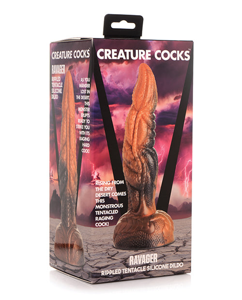 Ravager Rippled Tentacle Silicone 8 Inch Dildo