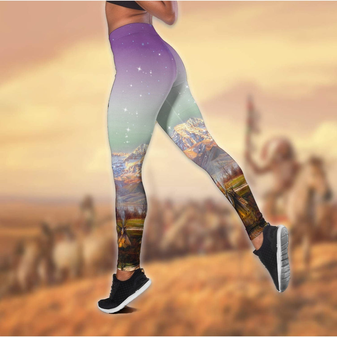 Native American Yoga Top and Pants Set in Size S, M, L, or XL