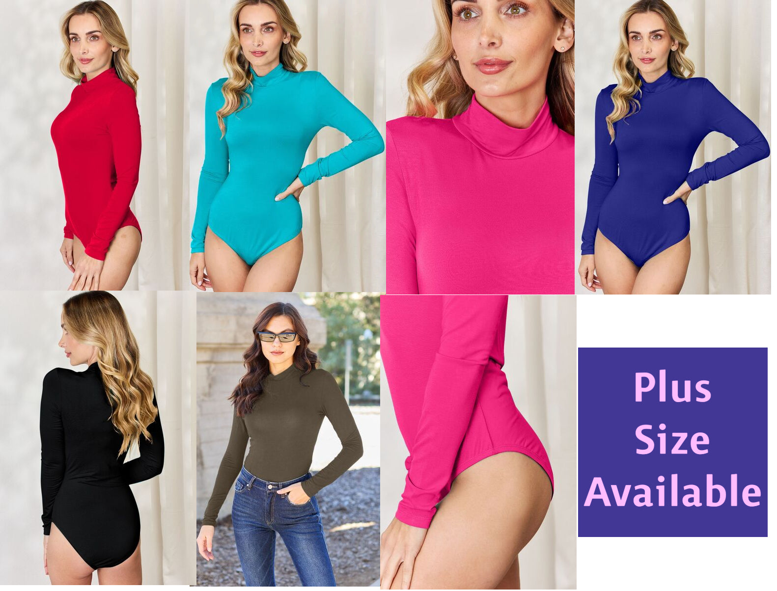 Long Sleeve Bodysuit in 6 Color Choices