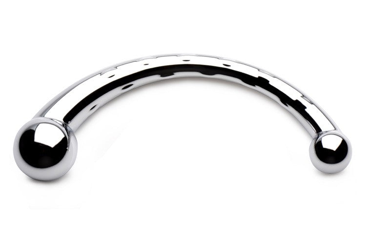 The Chrome Crescent Dual Ended Dildo