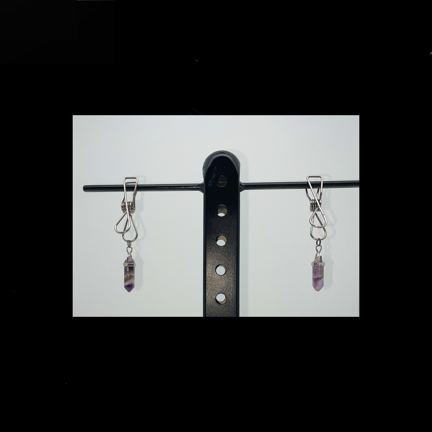 Amethyst Quartz Crystal Body Clamps