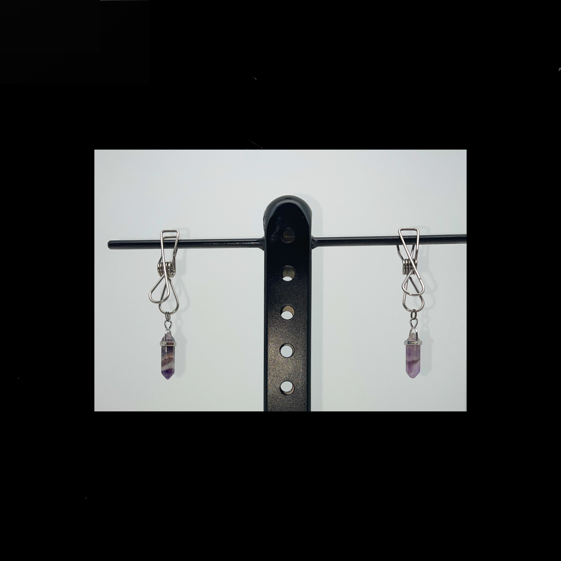 Amethyst Quartz Crystal Body Clamps