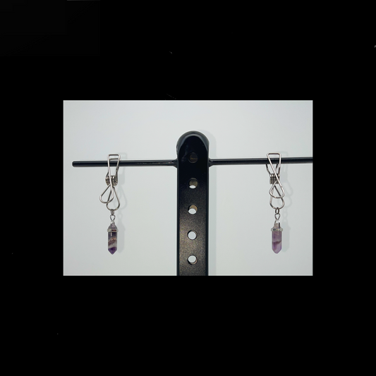 Amethyst Quartz Crystal Body Clamps
