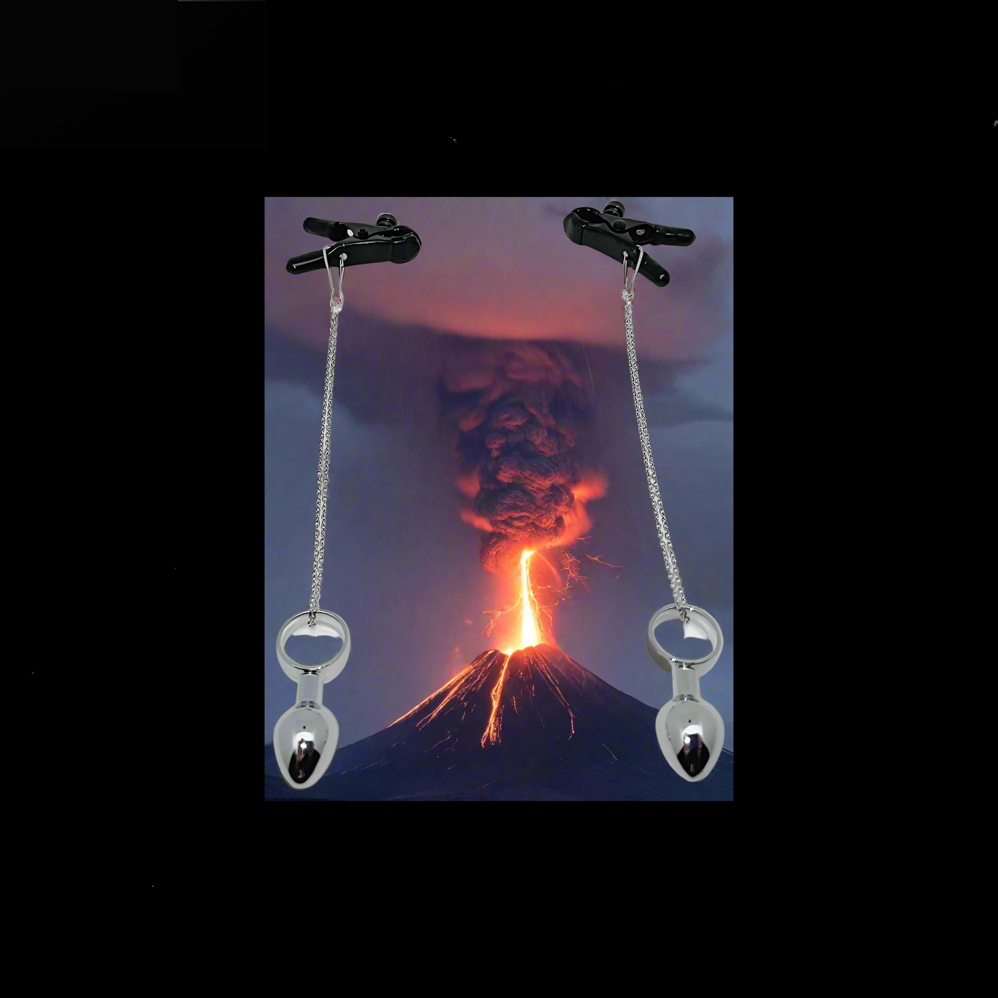 Nipple Clamps with Tiny Butt Plugs