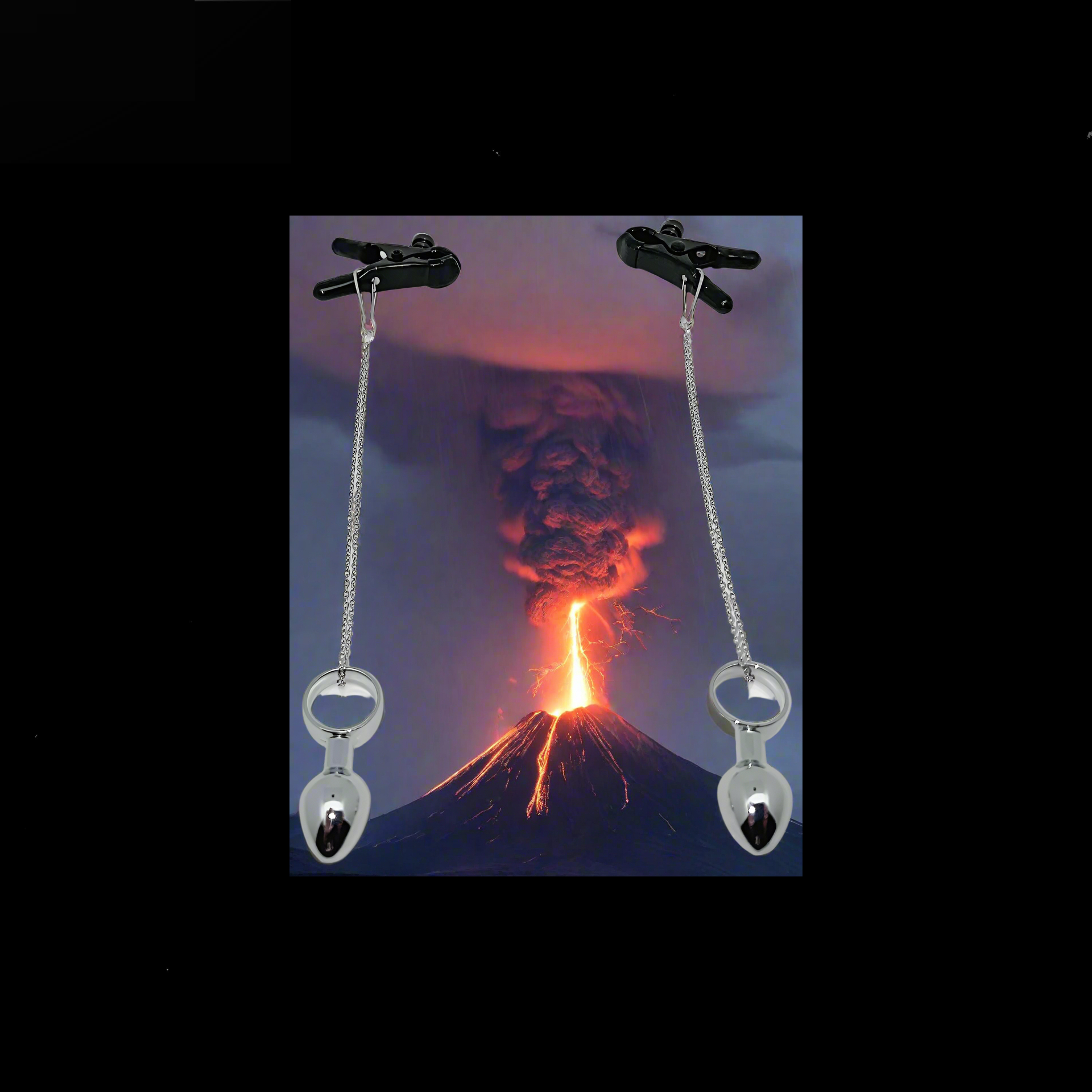 Nipple Clamps with Tiny Butt Plugs