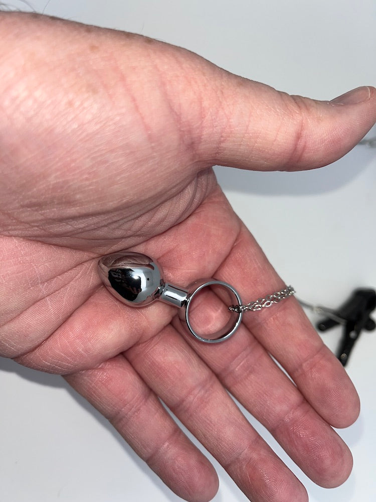 Nipple Clamps with Tiny Butt Plugs