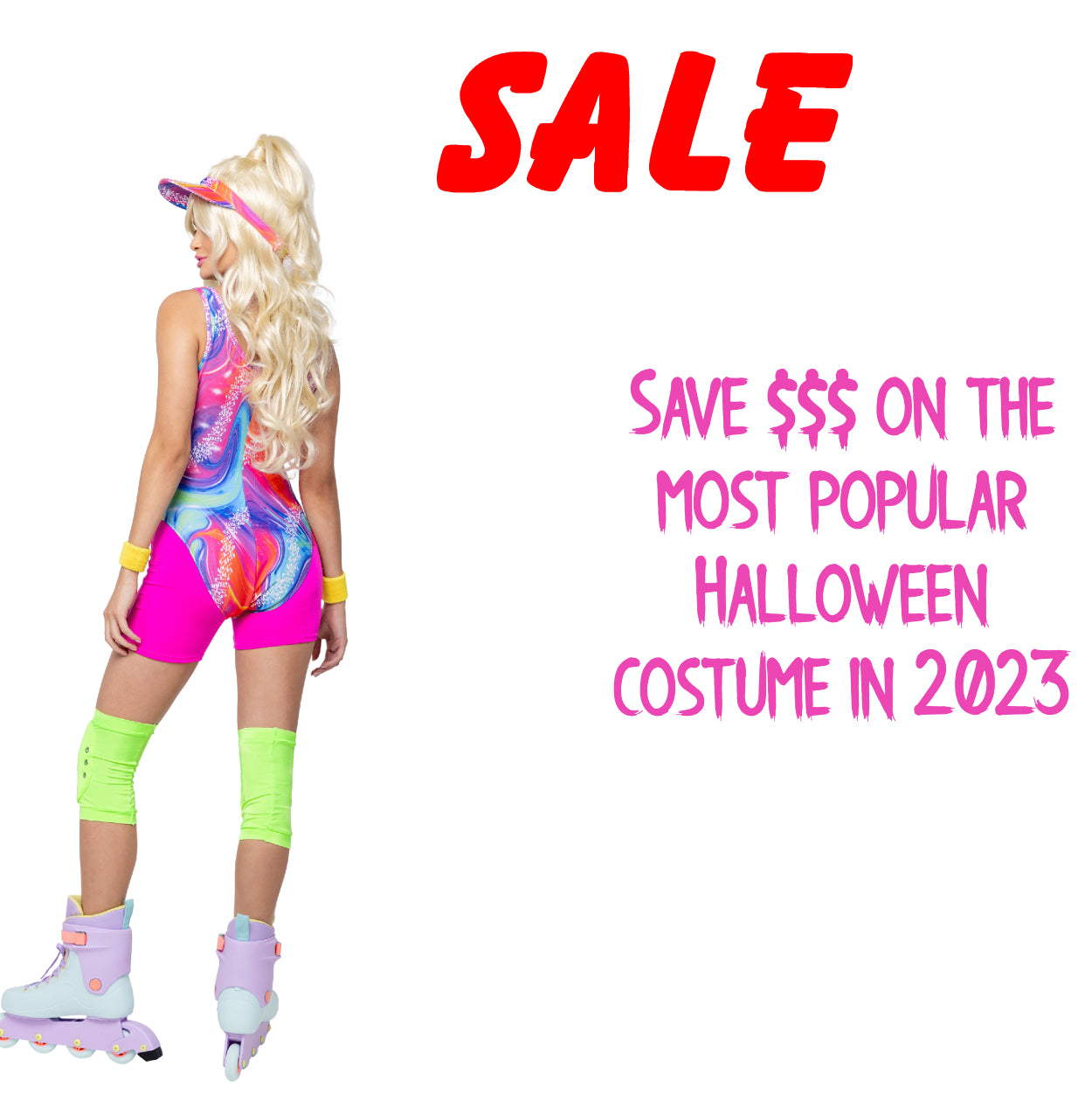 Rollerblade Barbie 5 Piece Set Costume by ROMA in Size Small or Medium