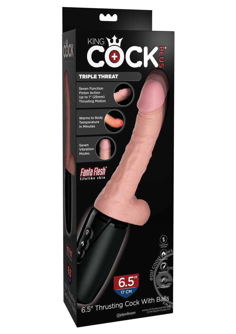 King Cock Plus Thrusting Cock with Balls 6.5 Inches