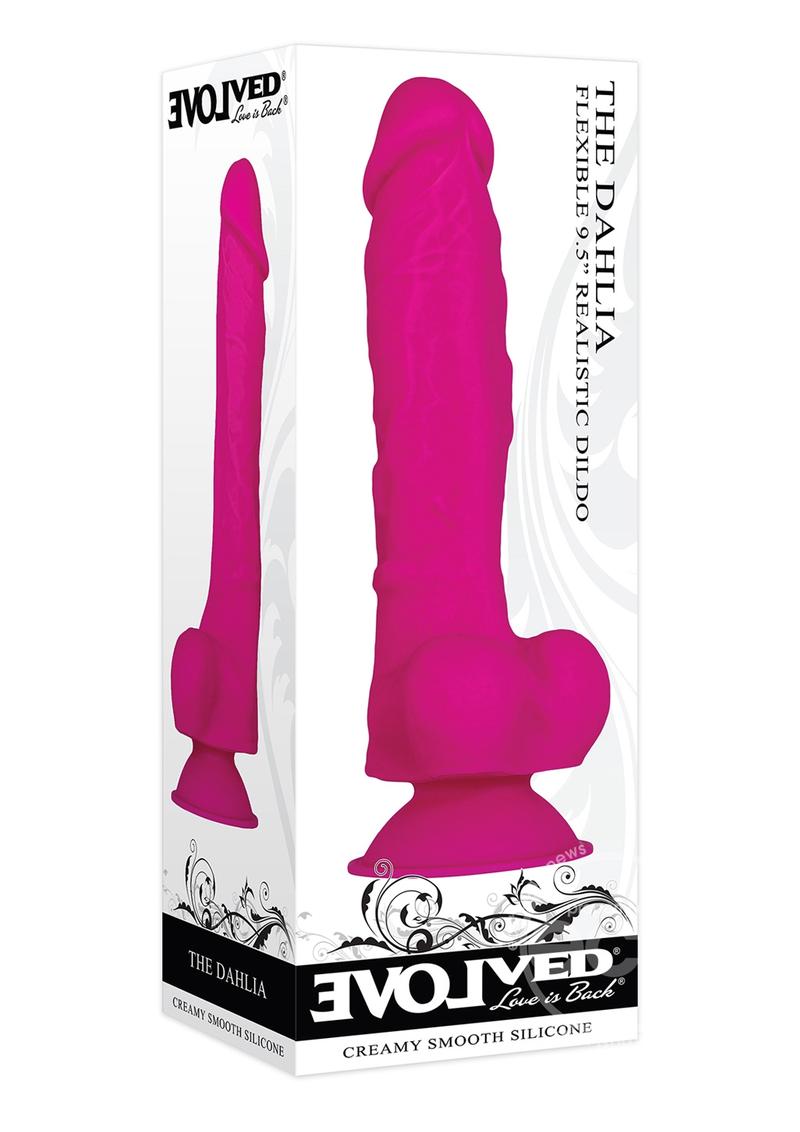 The Pink Dahlia Silicone Dildo 9.5 Inch by Evolved Novelties