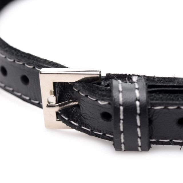 Master Series Bling Vixen Leather Collar with Rhinestones