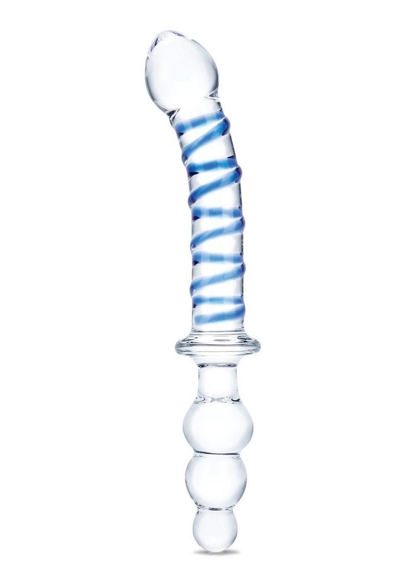 Glass Twisted Dual-Ended Dildo 10in by GLAS