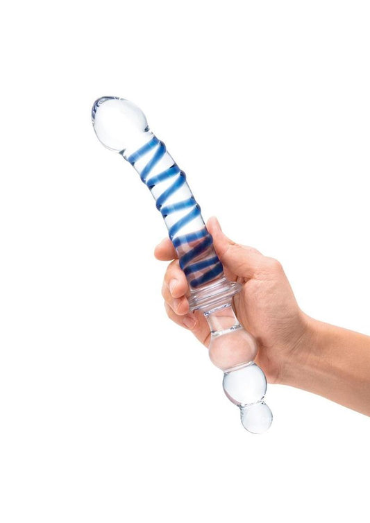 Glass Twisted Dual-Ended Dildo 10in by GLAS