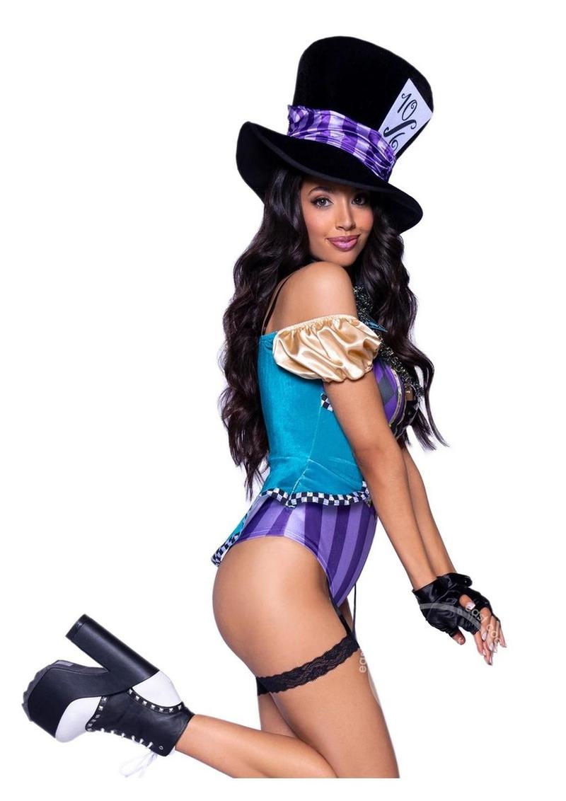 Leg Avenue Mischievous Mad Hatter Costume in Size XS, S, M, or L
