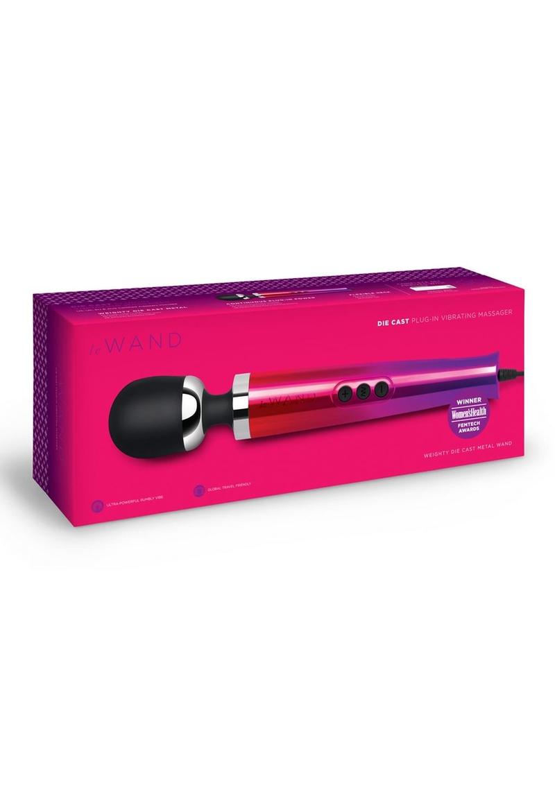 Le Wand Diecast Plug in Massager in Black or Ombre Multicolor