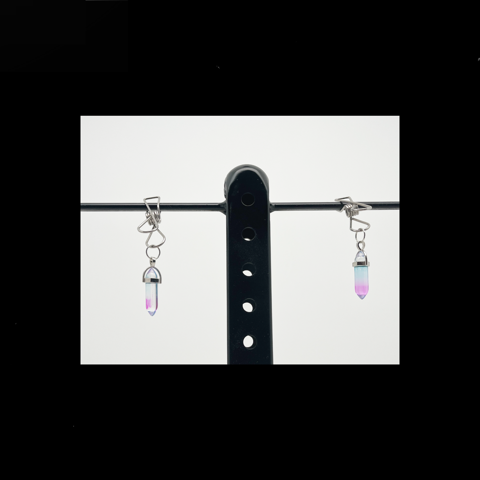 Blue, Pink, and Clear Pendant Body Clamps Medium Pressure