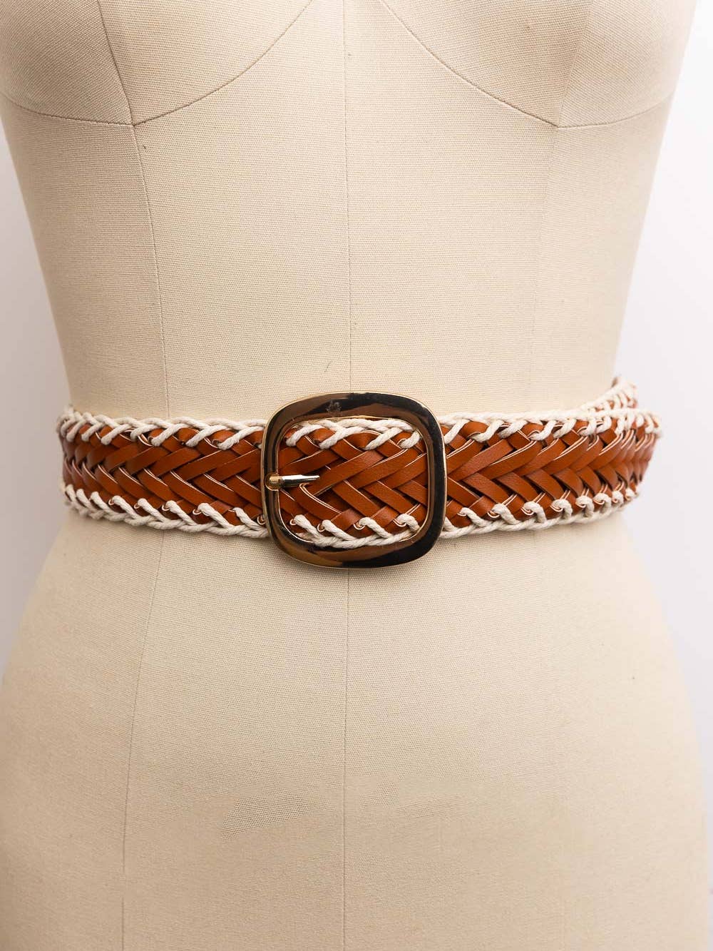 Crochet Trimmed Woven Belt by LETO in 3 Color Choices in One Size