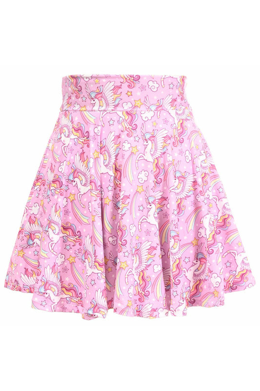 Barbie Style Unicorn Stretch Lycra Skirt by Daisy Corsets in Size XS, S, M, L, 2X, 3X, 4X, 5X, or 6X