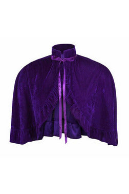 Velvet Ruffle Cape by Daisy Corsets in 3 Color Choices in One Size