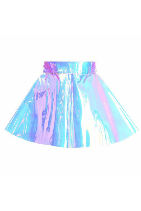 Barbie Style Blue and Purple Holo Skater Skirt in Size S, M, L, XL, 2X, 3X, 4X, 5X, or 6X