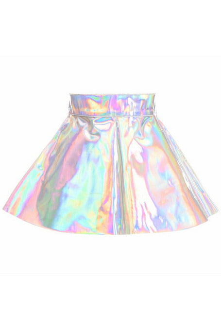 Barbie Style Silver Holo Skater Skirt by Daisy Corsets in Size S, M, L, XL, 2X, 3X, 4X, 5X, or 6X