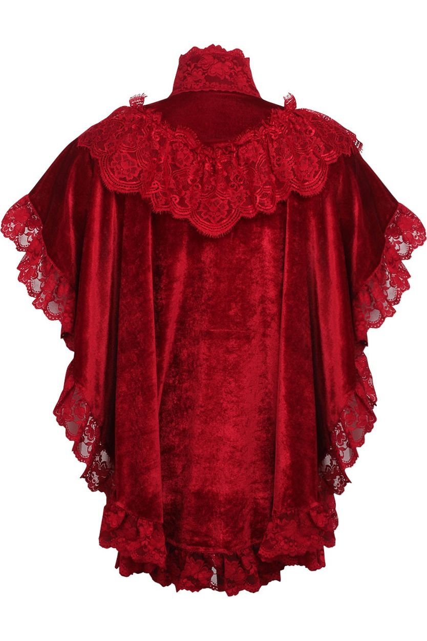 Velvet and Lace Capelet by Daisy Corsets in 4 Color Choices in One Size