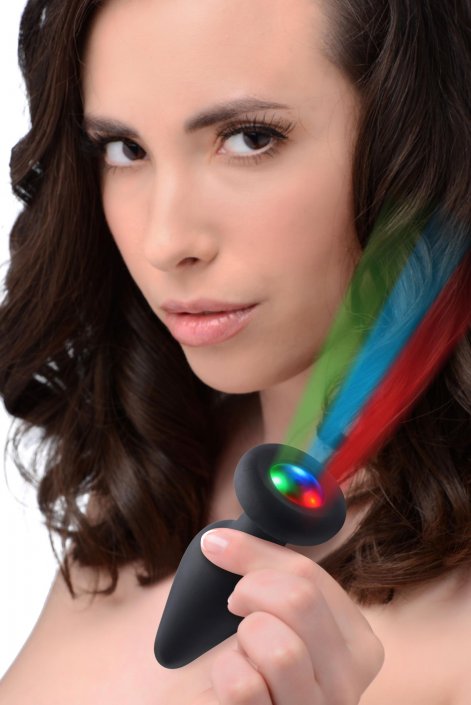 Light Up Silicone Anal Plug S, M, L