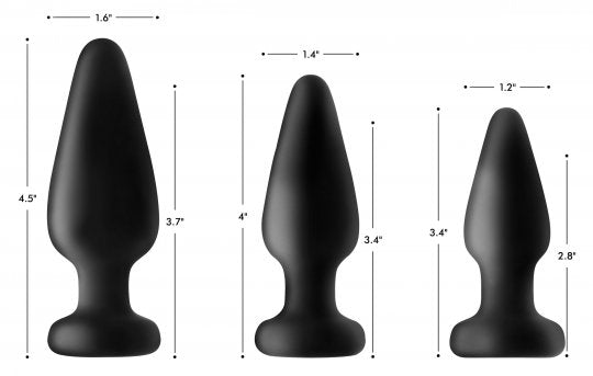 Light Up Silicone Anal Plug S, M, L
